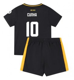 Goedkope Wolves Uitshirt 2024-2025 Kids Matheus Cunha #10 Korte Mouw (+ Korte broeken) Kopen