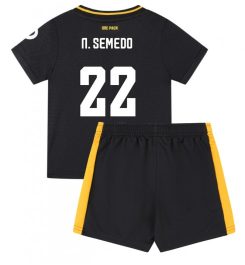 Goedkope Wolves Uitshirt 2024-2025 Kids Nelson Semedo #22 Korte Mouw (+ Korte broeken) Kopen