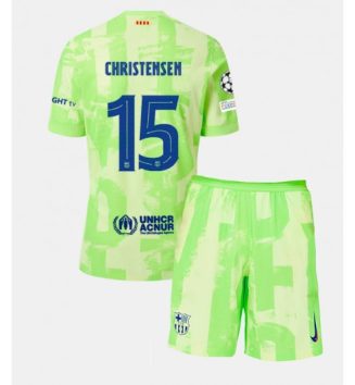 Nieuw Barcelona Derde Shirt 2024-2025 Kids Andreas Christensen #15 Korte Mouw (+ Korte broeken) Kopen