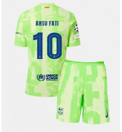 Nieuw Barcelona Derde Shirt 2024-2025 Kids Ansu Fati #10 Korte Mouw (+ Korte broeken) Kopen