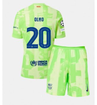 Nieuw Barcelona Derde Shirt 2024-2025 Kids Dani Olmo #20 Korte Mouw (+ Korte broeken) Kopen