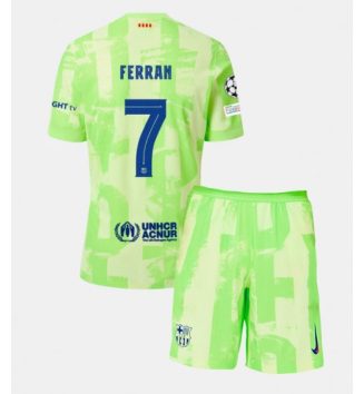 Nieuw Barcelona Derde Shirt 2024-2025 Kids Ferran Torres #7 Korte Mouw (+ Korte broeken) Kopen