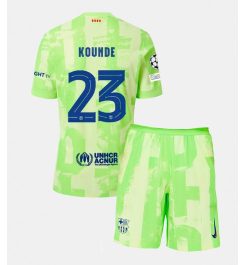 Nieuw Barcelona Derde Shirt 2024-2025 Kids Jules Kounde #23 Korte Mouw (+ Korte broeken) Kopen