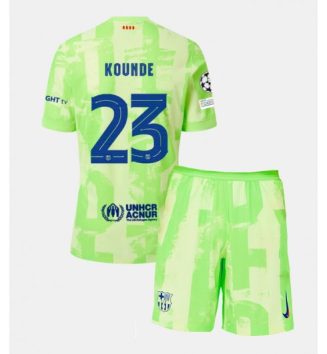 Nieuw Barcelona Derde Shirt 2024-2025 Kids Jules Kounde #23 Korte Mouw (+ Korte broeken) Kopen