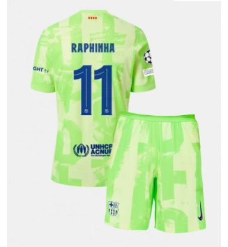 Nieuw Barcelona Derde Shirt 2024-2025 Kids Raphinha Belloli #11 Korte Mouw (+ Korte broeken) Kopen