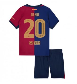 Nieuw Barcelona Thuisshirt 2024-2025 Kids Dani Olmo #20 Korte Mouw (+ Korte broeken) Kopen-1