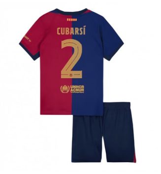 Nieuw Barcelona Thuisshirt 2024-2025 Kids Pau Cubarsi #2 Korte Mouw (+ Korte broeken) Kopen