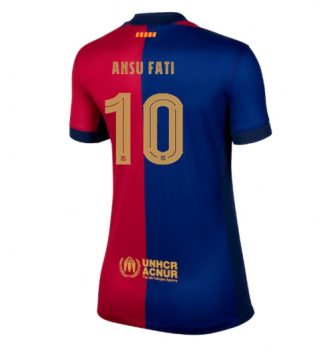 Nieuw Dames Barcelona Thuisshirt 2024-2025 Ansu Fati #10 Korte Mouw Kopen