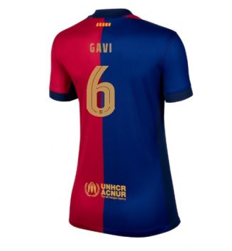 Nieuw Dames Barcelona Thuisshirt 2024-2025 Paez Gavi #6 Korte Mouw Kopen