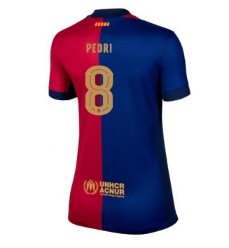 Nieuw Dames Barcelona Thuisshirt 2024-2025 Pedri Gonzalez #8 Korte Mouw Kopen