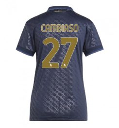 Nieuw Dames Juventus Derde Shirt 2024-2025 Andrea Cambiaso #27 Korte Mouw Kopen