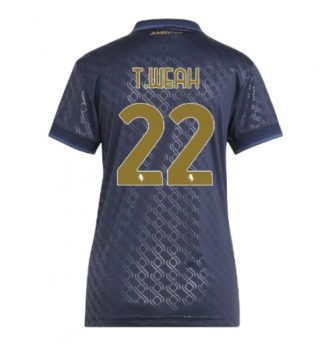 Nieuw Dames Juventus Derde Shirt 2024-2025 Timothy Weah #22 Korte Mouw Kopen