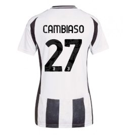 Nieuw Dames Juventus Thuisshirt 2024-2025 Andrea Cambiaso #27 Korte Mouw Kopen