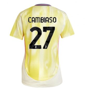 Nieuw Dames Juventus Uitshirt 2024-2025 Andrea Cambiaso #27 Korte Mouw Kopen