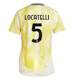 Nieuw Dames Juventus Uitshirt 2024-2025 Manuel Locatelli #5 Korte Mouw Kopen