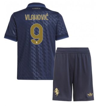 Nieuw Juventus Derde Shirt 2024-2025 Kids Dusan Vlahovic #9 Korte Mouw (+ Korte broeken) Kopen