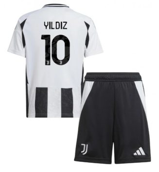 Nieuw Juventus Thuisshirt 2024-2025 Kids Kenan Yildiz #10 Korte Mouw (+ Korte broeken) Kopen