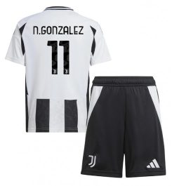 Nieuw Juventus Thuisshirt 2024-2025 Kids Nicolas Gonzalez #11 Korte Mouw (+ Korte broeken) Kopen