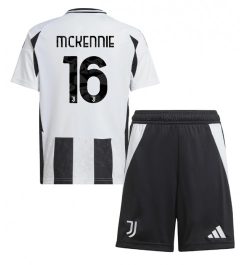 Nieuw Juventus Thuisshirt 2024-2025 Kids Weston McKennie #16 Korte Mouw (+ Korte broeken) Kopen