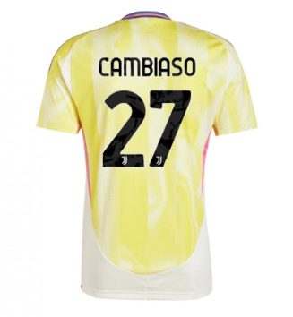 Nieuw Juventus Uitshirt 2024-2025 Andrea Cambiaso #27 Korte Mouw Kopen