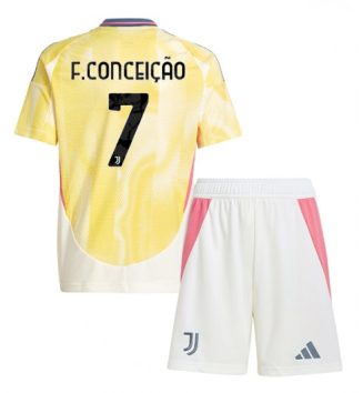 Nieuw Juventus Uitshirt 2024-2025 Kids Francisco Conceicao #7 Korte Mouw (+ Korte broeken) Kopen