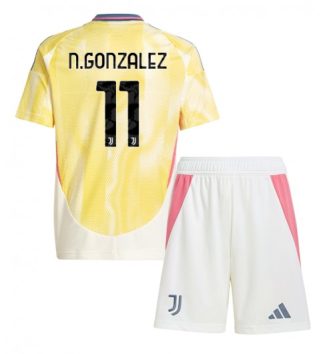 Nieuw Juventus Uitshirt 2024-2025 Kids Nicolas Gonzalez #11 Korte Mouw (+ Korte broeken) Kopen