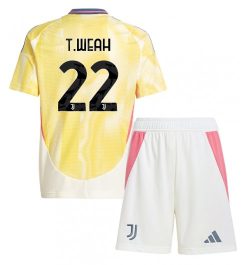 Nieuw Juventus Uitshirt 2024-2025 Kids Timothy Weah #22 Korte Mouw (+ Korte broeken) Kopen