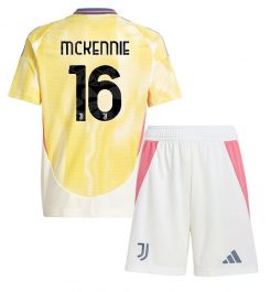 Nieuw Juventus Uitshirt 2024-2025 Kids Weston McKennie #16 Korte Mouw (+ Korte broeken) Kopen